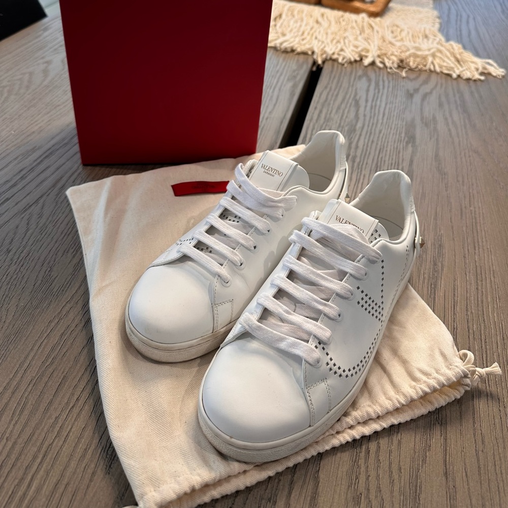 Valentino White Athletic Shoes